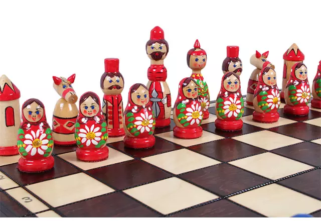 Babushka groen houten schaakset - Image 8