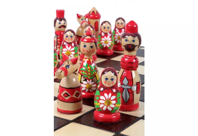 Babushka groen houten schaakset - Image 9