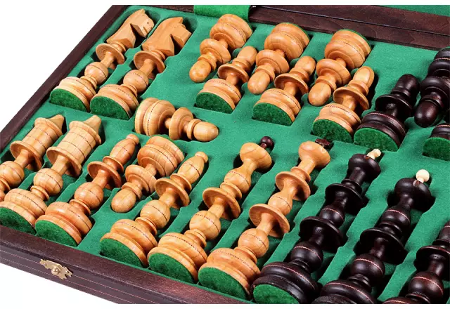 Old Polish houten schaakset - Afbeelding 3