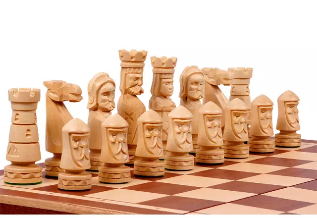 Castle houten schaakset middel - Afbeelding 3