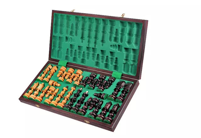 Old Polish houten schaakset - Afbeelding 4