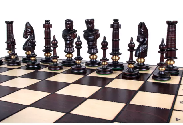 Royal De Lux houten schaakset groot - Image 5