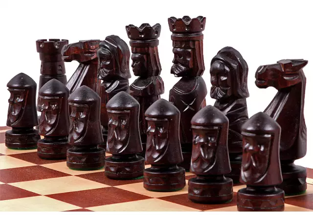 Castle houten schaakset middel - Afbeelding 4