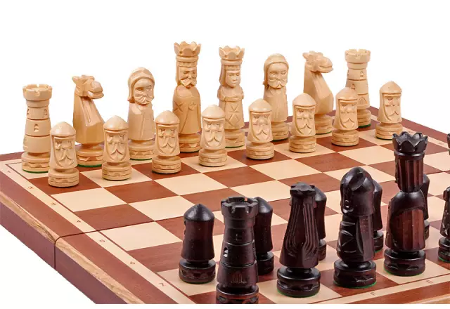 Castle houten schaakset middel - Afbeelding 5