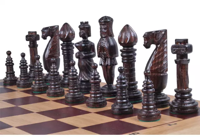 Oak houten schaakset - Afbeelding 4