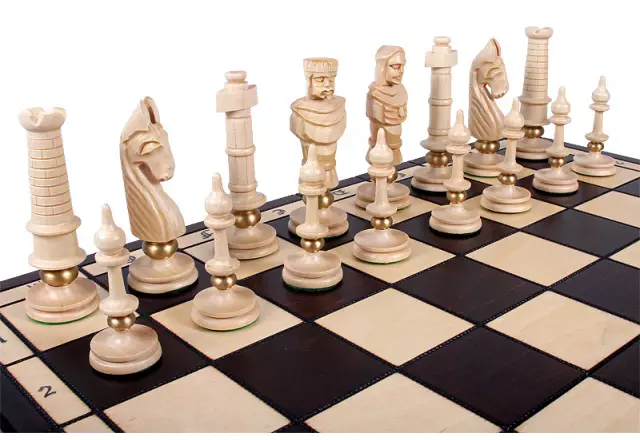 Royal De Lux houten schaakset groot - Image 8