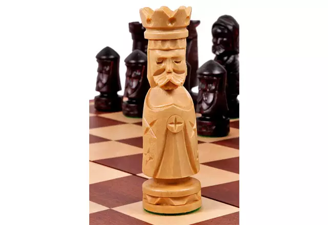 Castle houten schaakset middel - Afbeelding 7