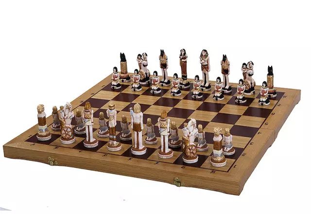 Egypt houten schaakset