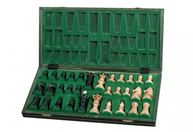 Ambasador Green houten schaakset - Afbeelding 4