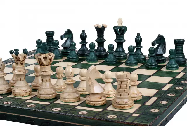 Ambasador Green houten schaakset - Afbeelding 7