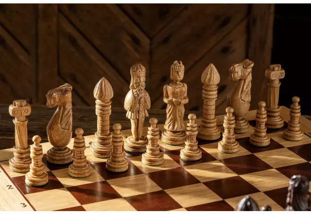 Oak houten schaakset - Afbeelding 9