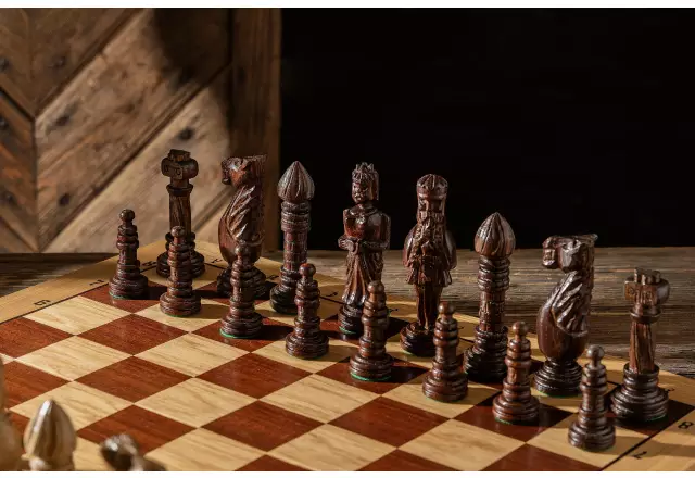 Oak houten schaakset - Afbeelding 11